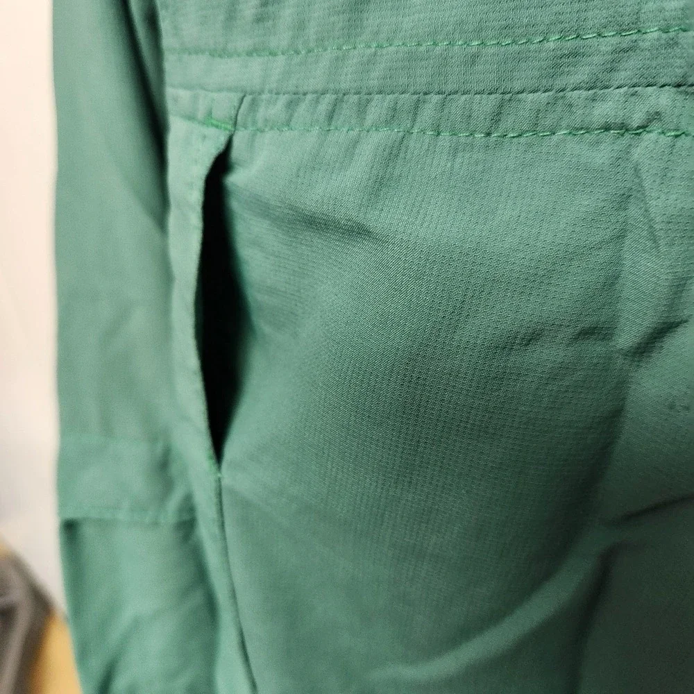 Columbia Shirt Mens ‎ Green Long Sleeve Nylon Outdoor Vented Hiking Pockets